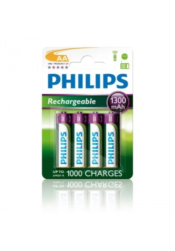 PHİLİPS R06B4A130-10 ŞARJLI AA KALEM PİL 1300mAh 4LÜ BLİSTER