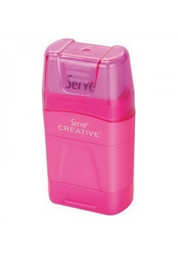 SERVE SV-ER24DSP CREATİVE SİLGİLİ KALEMTRAŞ PEMBE