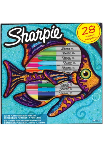 Sharpie Permanent Markör Fine 28 li Set Balık