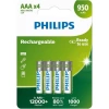 PHİLİPS R03B4A95-10 ŞARJLI AAA İNCE KALEM PİL 950mAh 4LÜ BLİSTER