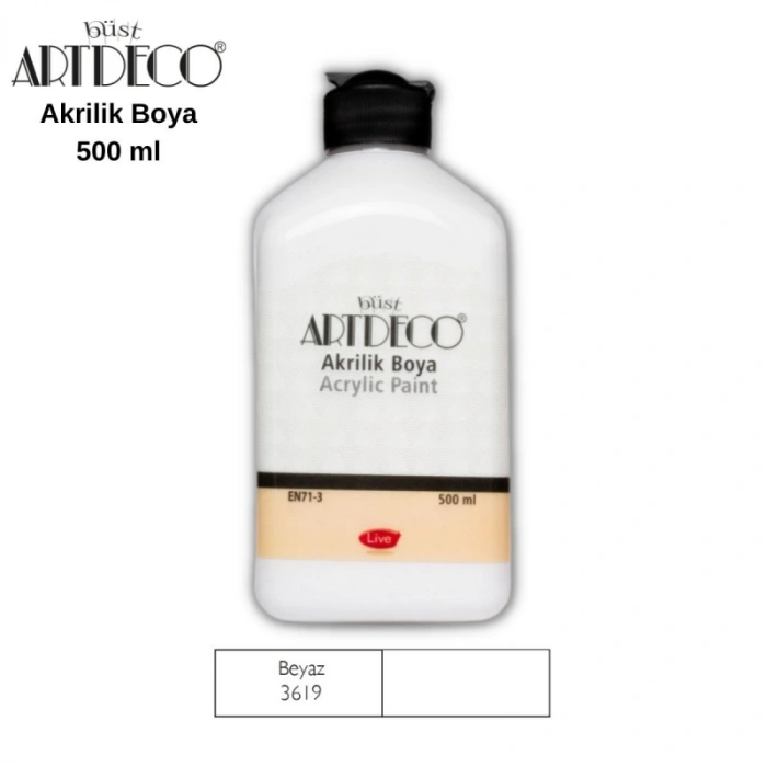 ARTDECO 70L AKRİLİK BOYA 3619 BEYAZ 500ml