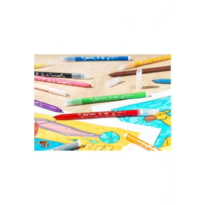 BİC KİDS COULEUR YIKANABİLİR KEÇELİ KALEM 24 RENK (841800)