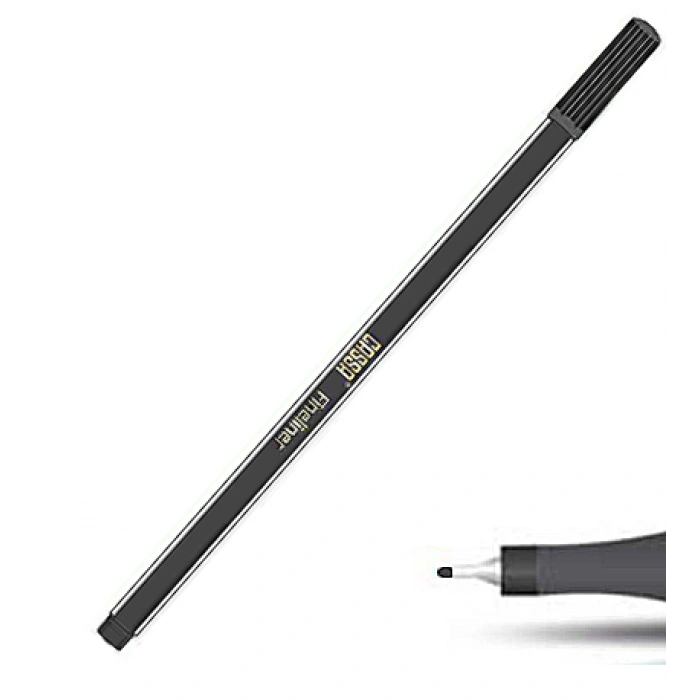 CASSA 9812 FİNELİNER KEÇE UÇLU KALEM 0.4mm SİYAH