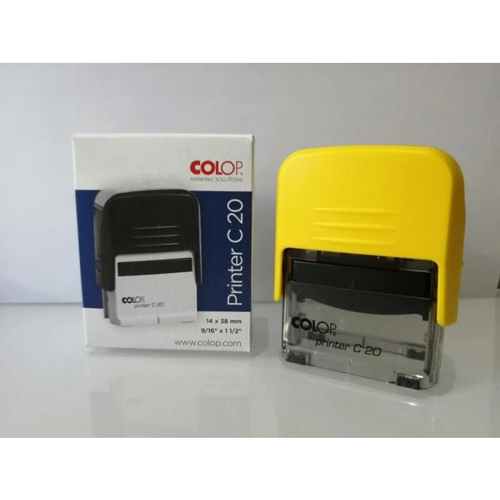 COLOP PRINTER C20 SARI KASA SİYAH KEÇE - 14X38MM