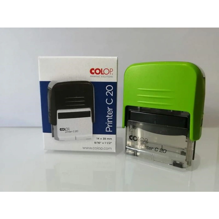 COLOP PRINTER C20 YEŞİL KASA SİYAH KEÇE - 14X38MM