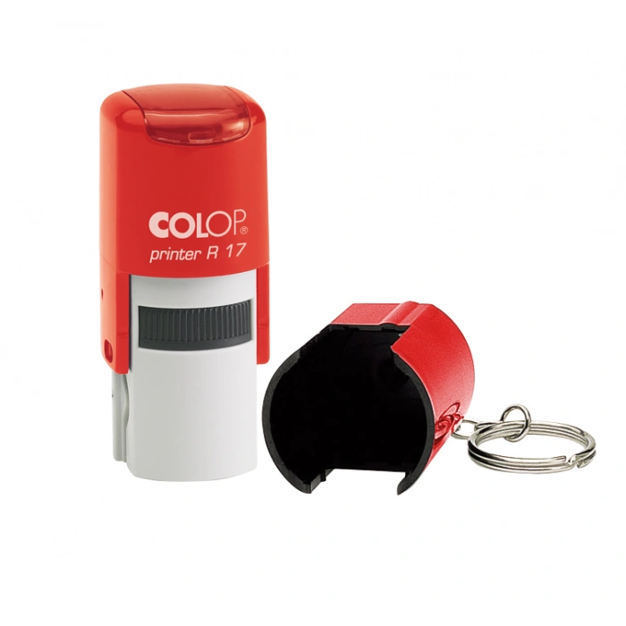 COLOP R17 YUVARLAK KIRMIZI KASA SİYAH KEÇE - 17MM