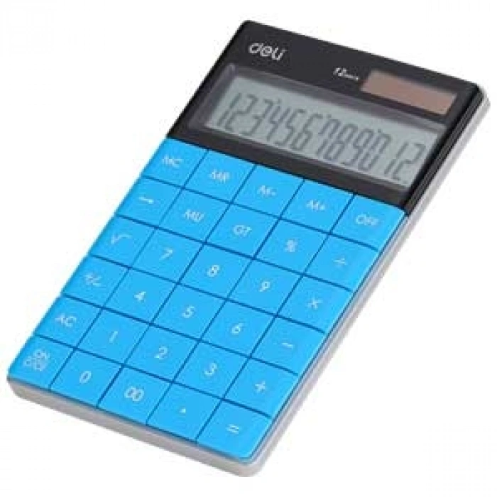 DELİ 1589 MASA ÜSTÜ HESAP MAKİNESİ 12 HANE MAVİ