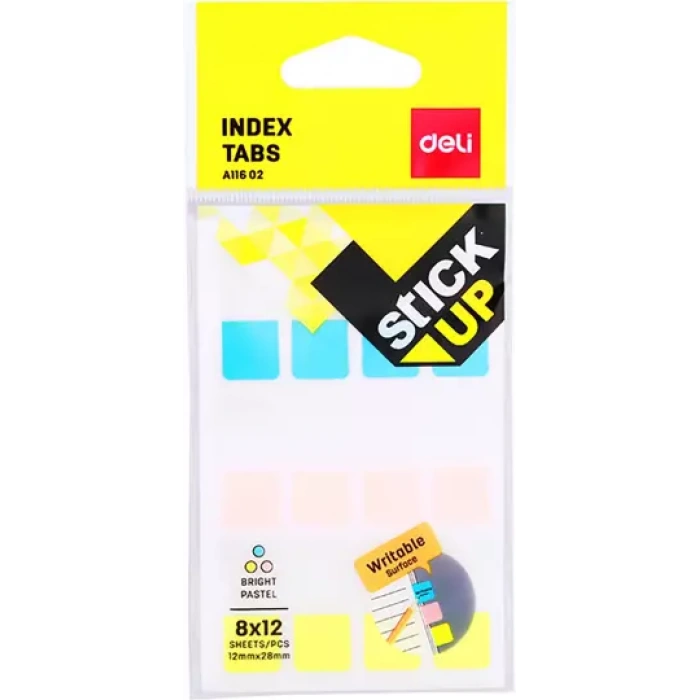DELİ A11602 İNDEKS İŞARET BANDI 12x28 3 RENK