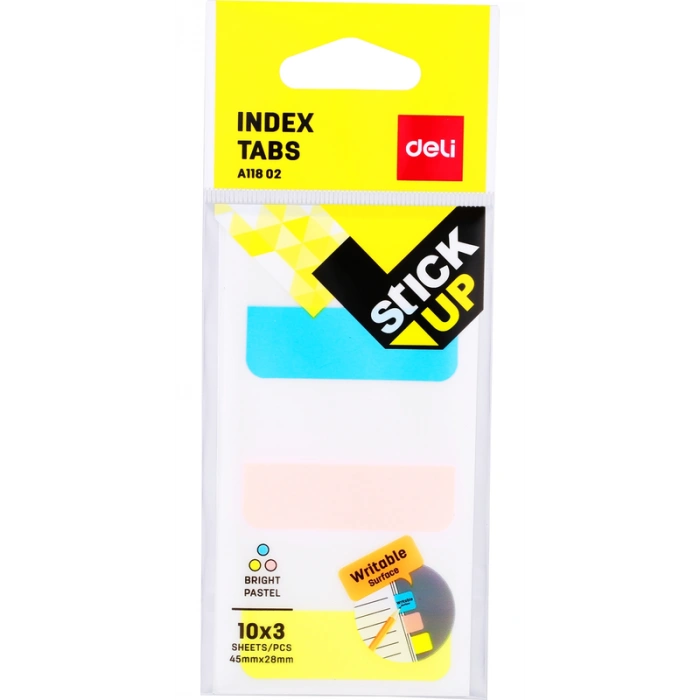 DELİ A11802 İNDEKS İŞARET BANDI 45x28 3 RENK