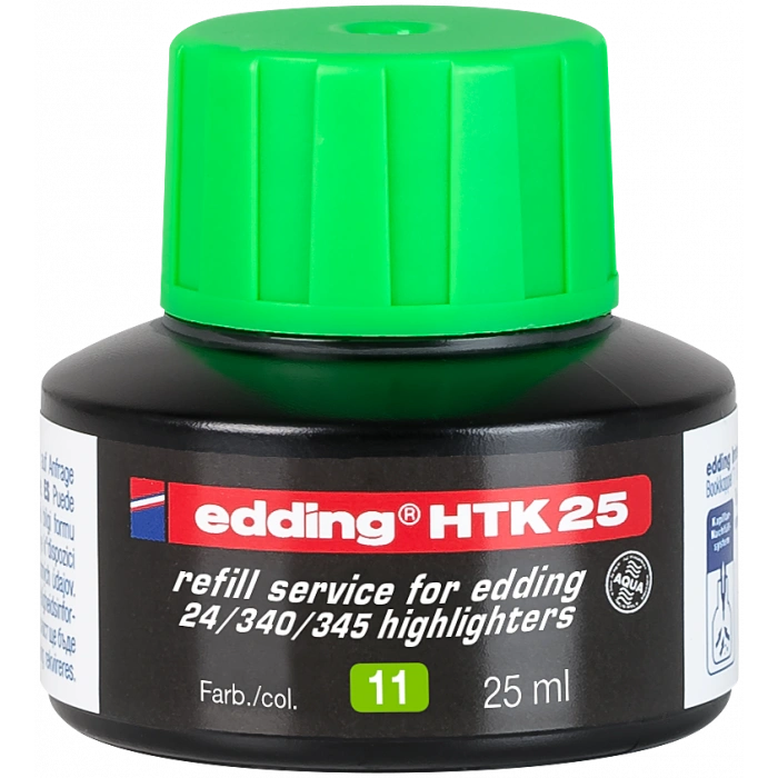 Edding HTK 25  Fosforlu Kalem Mürekkebi 25 ml Yeşil