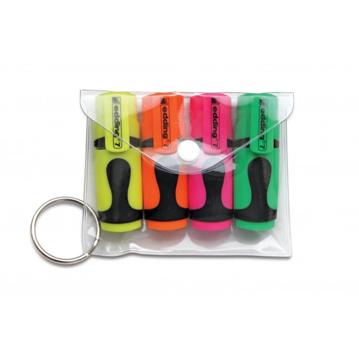 Edding Mini Fosforlu Kalem Canlı Renkler 4 lü