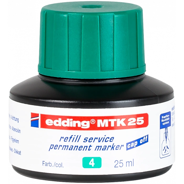 Edding MTK 25 Permanent Markör Yedek Mürekkep 25 ml Yeşil