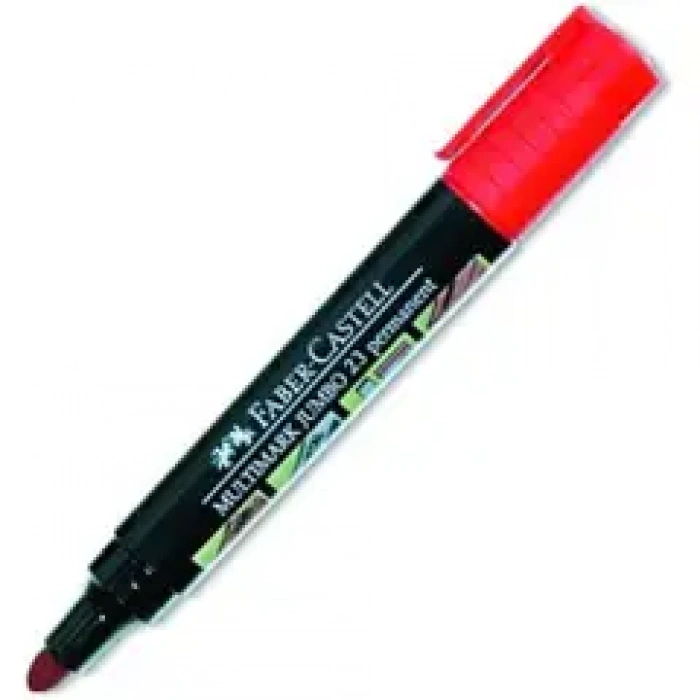 FABER-CASTELL 23 JUMBO PERMANENT MARKÖR KOLİ KALEMİ YUVARLAK UÇ KIRMIZI (152872)