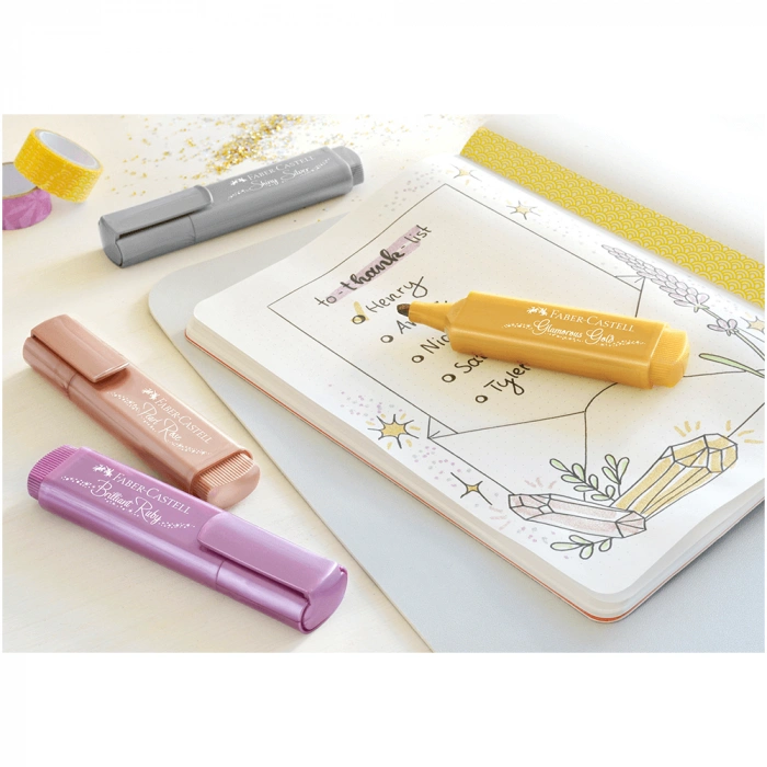 Faber Castell Metalik Renk Fosforlu Kalem 4 lü Paket 154640