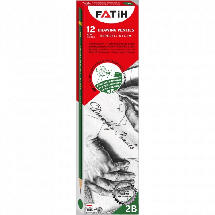 Fatih 2B Dereceli Kurşun Kalem (12 li Paket)