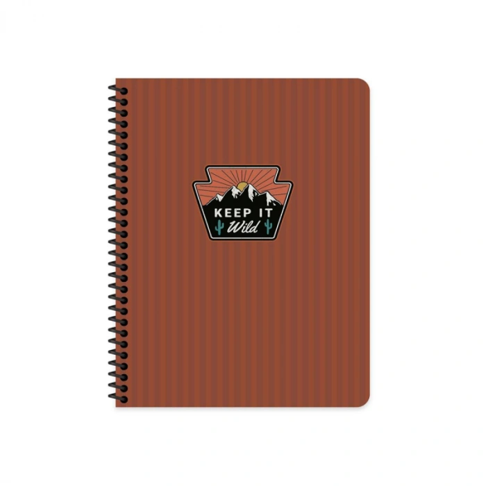 KESKİN OUTDOOR SPİRALLİ SERT KAPAK DEFTER 17x24 ÇİZGİLİ 80 YAPRAK BORDO (411002)