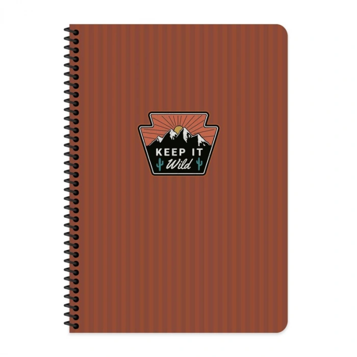 KESKİN OUTDOOR SPİRALLİ SERT KAPAK DEFTER 17x24 KARELİ 80 YAPRAK BORDO (411012)