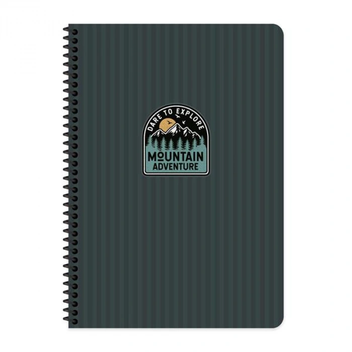 KESKİN OUTDOOR SPİRALLİ SERT KAPAK DEFTER 17x24 KARELİ 80 YAPRAK MAVİ (411013)