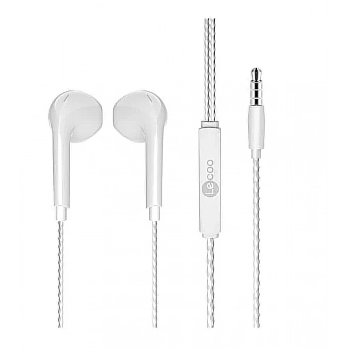 LECOO EH104W KABLOLU KULAK İÇİ MİKFORONLU KULAKLIK 3.5mm JACK BEYAZ