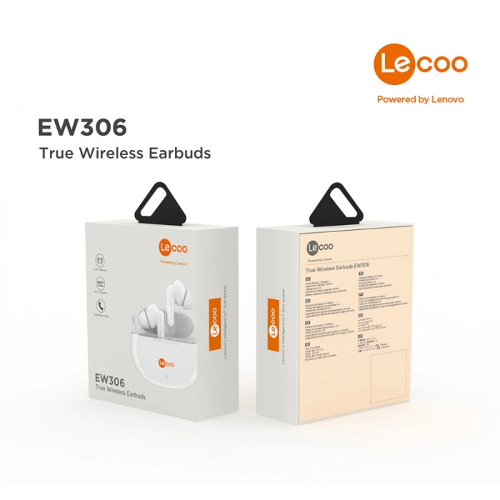 LECOO EW306BYZ KABLOSUZ TWS BLUETOOTH KULAK İÇİ MİKROFONLU KULAKLIK BEYAZ