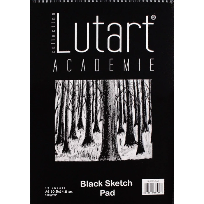Lutart Siyah Çizim Defteri (A6) 160gr 12 Sayfa
