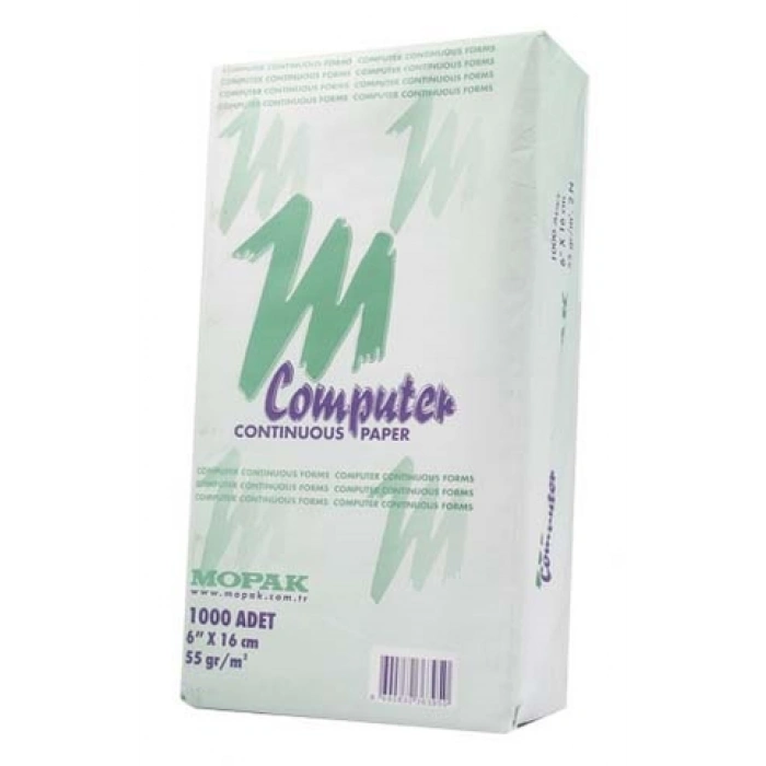 MOPAK SÜREKLİ FORM KANTAR FİŞİ 6x16 2 NÜSHA 1000Lİ