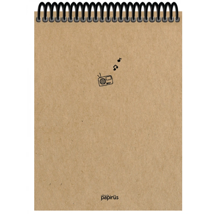 Papirüs Kraft Sert Kapak Bloknot 100yp 17x24cm Çizgili