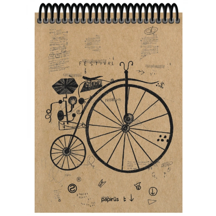 Papirüs Kraft Sert Kapak Bloknot 100yp 17x24cm Çizgili