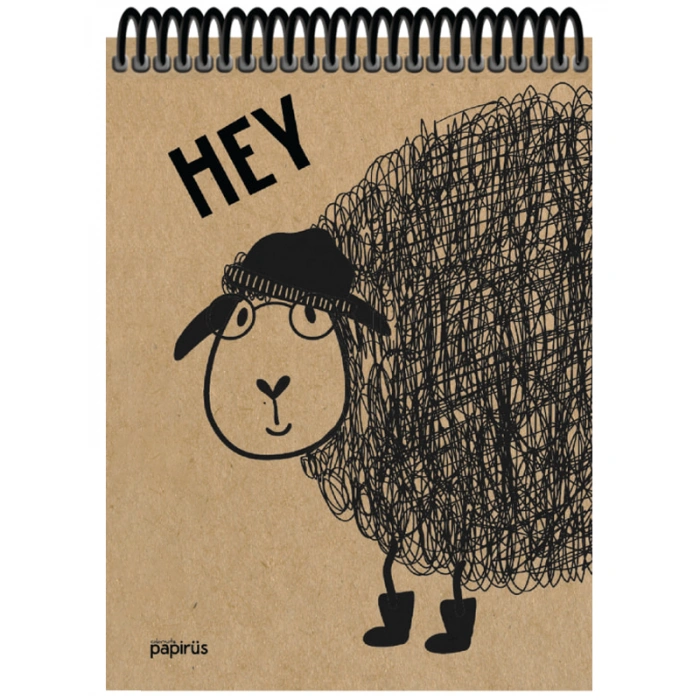 Papirüs Kraft Sert Kapak Bloknot 100yp 17x24cm Kareli