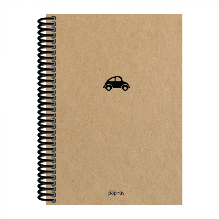 Papirüs Kraft Sert Kapak Defter 100yp 17x24cm Düz