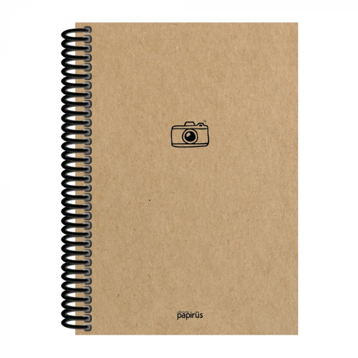 Papirüs Kraft Sert Kapak Defter 100yp 17x24cm Kareli