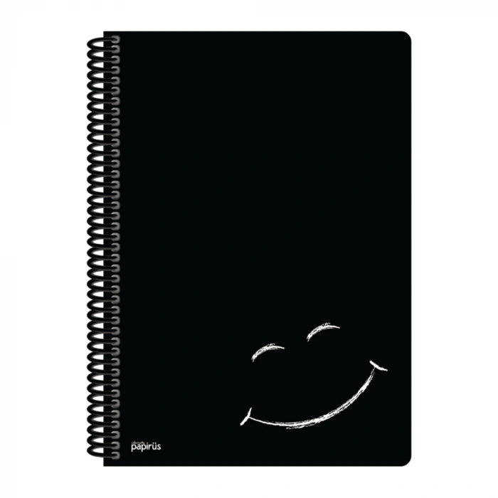 Papirüs Mini Sert Kapak Defter Siyah 100yp 17x24cm Düz