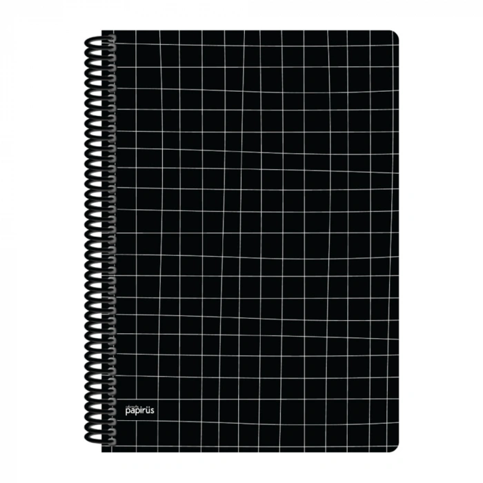Papirüs Mini Sert Kapak Defter Siyah 100yp 17x24cm Düz