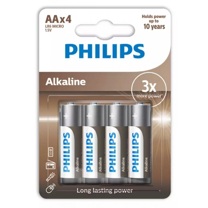 PHİLİPS LR6A4B-10 ALKALİNE AA KALEM PİL 4LÜ