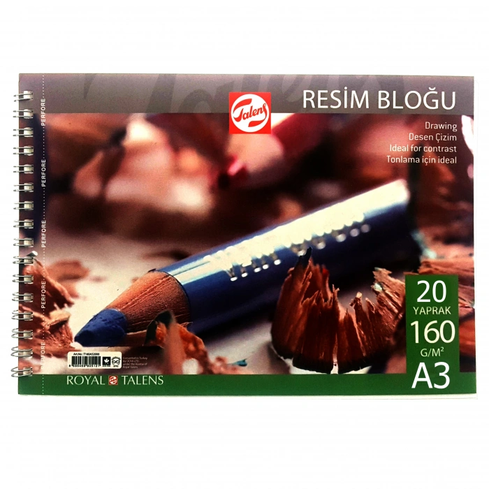 Talens Resim Bloğu Eskiz Çizim Defteri (A3) 160gr 20 Sayfa