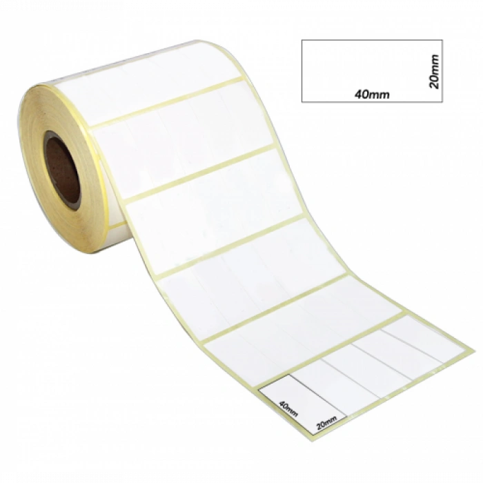 Termal Barkod Etiketi 40x20mm Yanyana 5 li Bitişik (5000 li)
