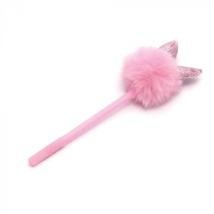 Unicus Deri Tavşan Ponpon Jel Tükenmez Kalem Tekli GP-245