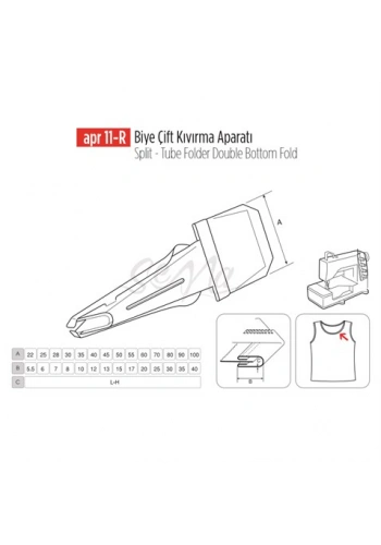 Biye Çift Kıvırma Apara Telli 30x8mm / APR 11-R