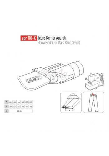 Keten Kemer Aparatı 110x42mm / APR 110-KT