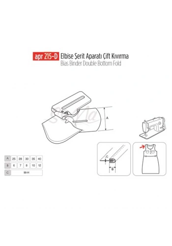 Elbise Şerit Apara 25mm / APR 215-D