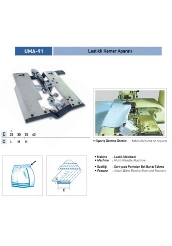 Eşofman Bel Lastik Apara Set 30mm / UMA-91