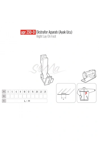 Ekstrafor Aparatı (Ayak Ucu) 5mm / APR 230-D