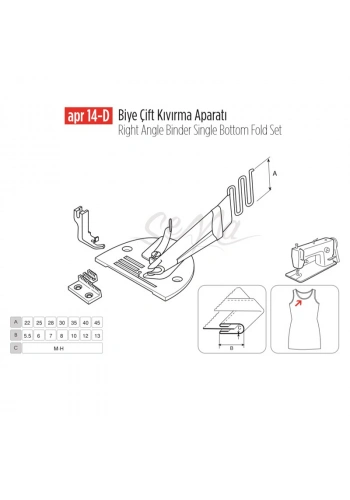 Biye Çift Kıvırma Apara 25x6mm / APR 14-D