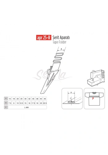 Şerit Apara 22x11mm / APR 25-R