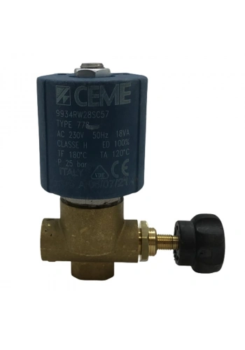 Ütü Solenoid Valf 1/4 (2 Yollu-Ayarlı-Büyük Soketli) / 9934