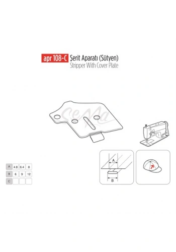 Sütyen Şerit Aparatı 25X12 / APR 108-C