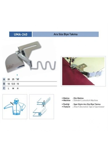 Süs Biye Arabiye Aparatı 25x12mm / UMA-240