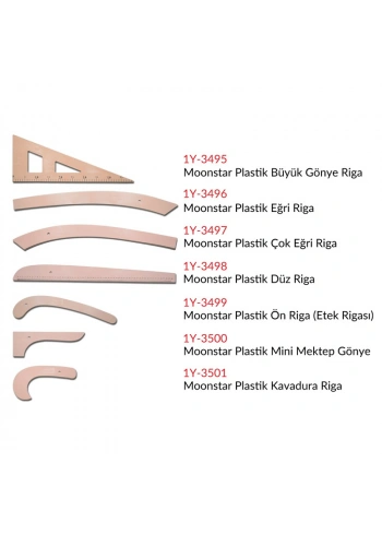 Taba Plastik Riga Cetvel Takım (7 Parça)