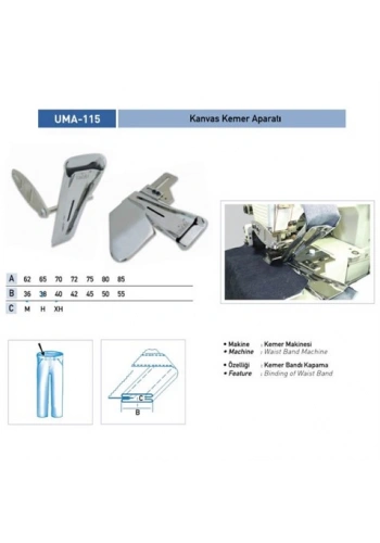 Kanvas Kemer Apara 70X40mm / UMA-115