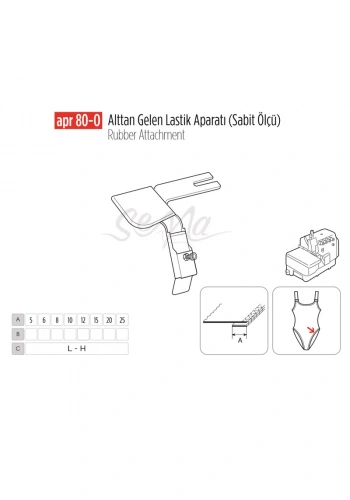 Alttan Gelen Lastik Reçme Bağlantılı Aparat Ayarlı 30mm / APR 80-0